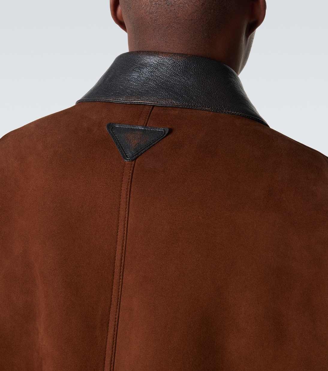 Leather-trimmed suede jacket | Prada