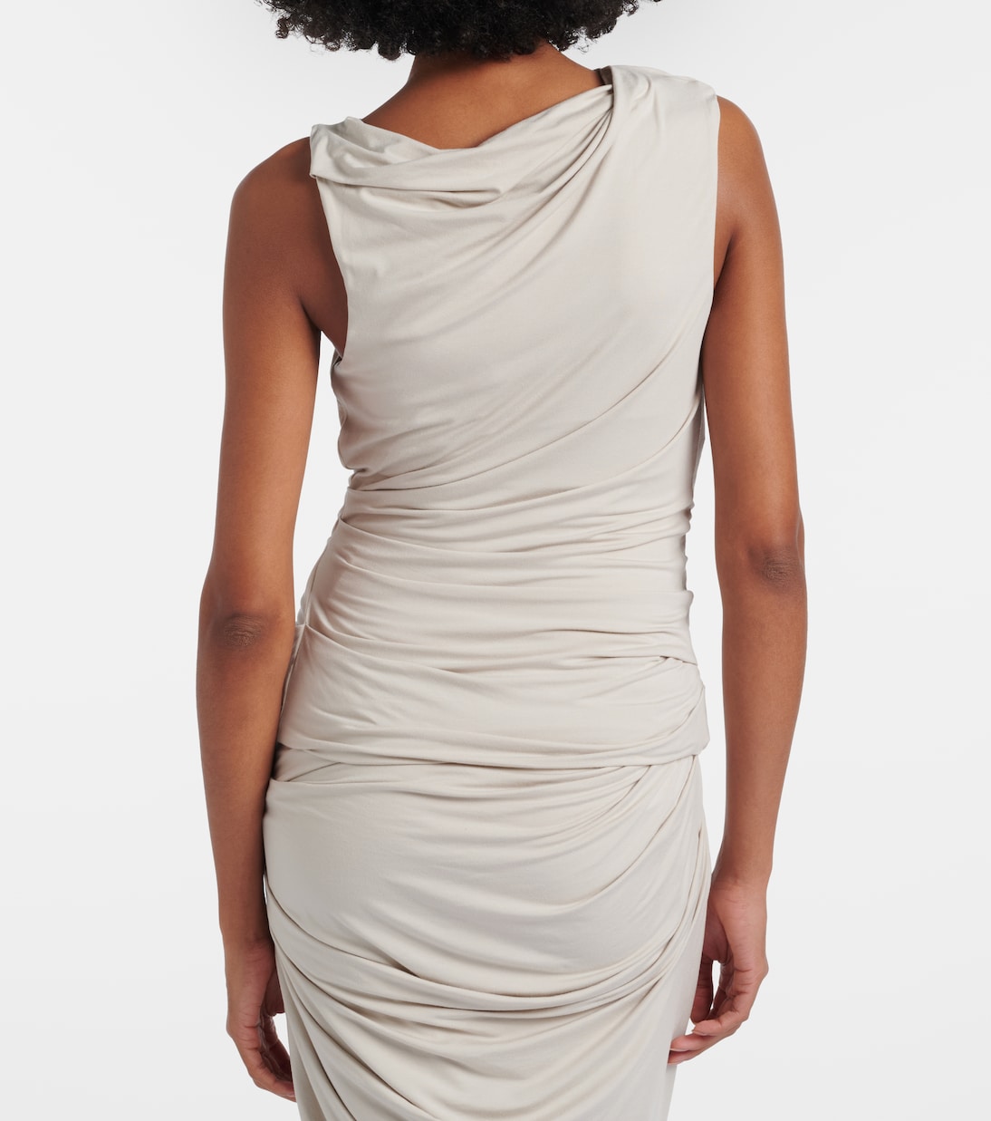 Asymmetric draped jersey tank top | Entire Studios