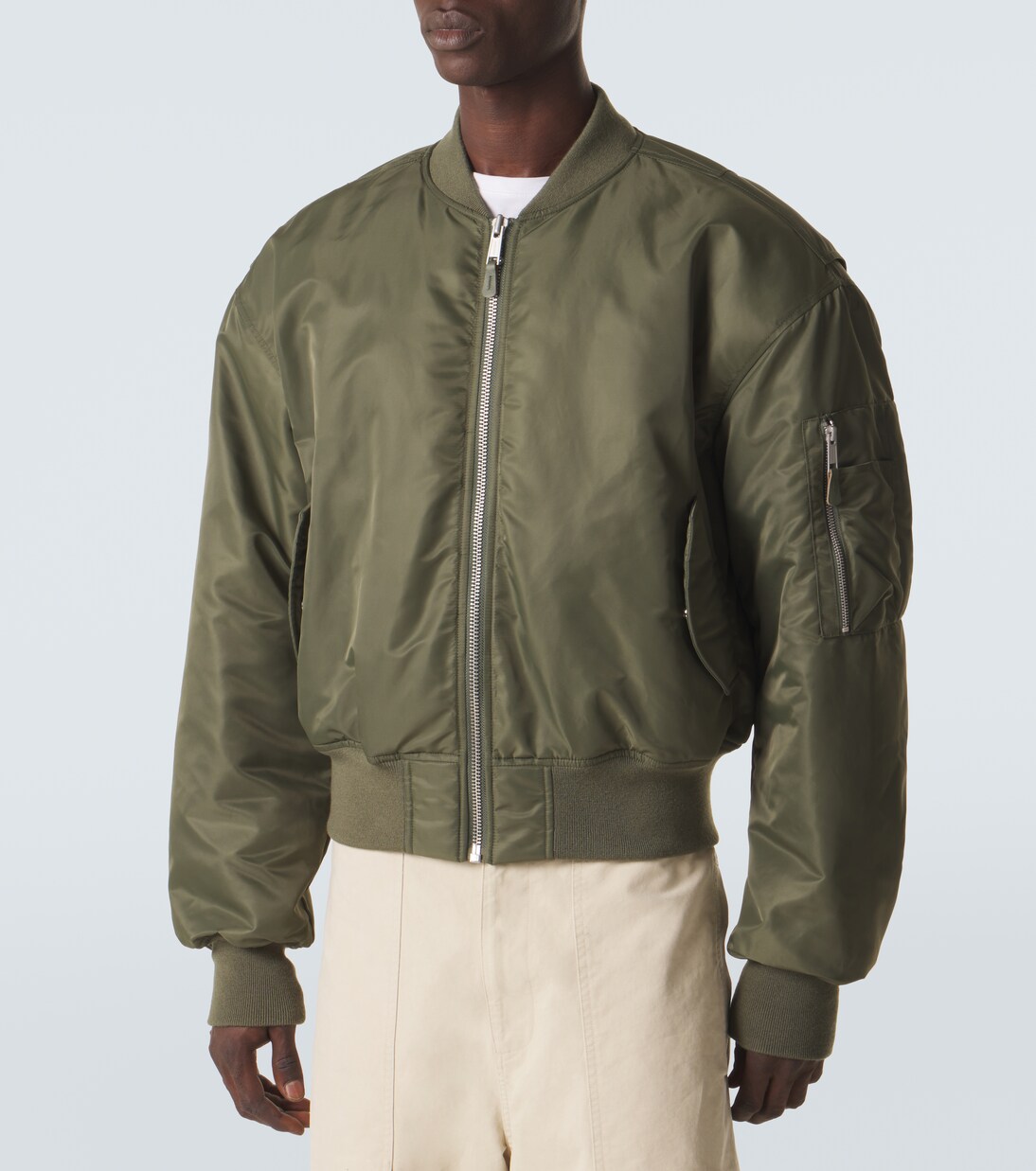 Uniform cropped bomber jacket | Entire Studios
