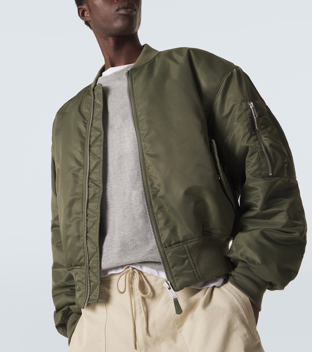 Uniform cropped bomber jacket | Entire Studios