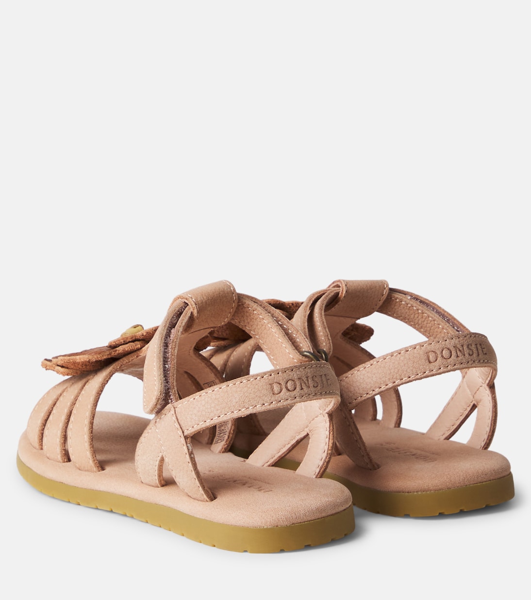 Sandalias Iles de piel con aplique floral | Donsje