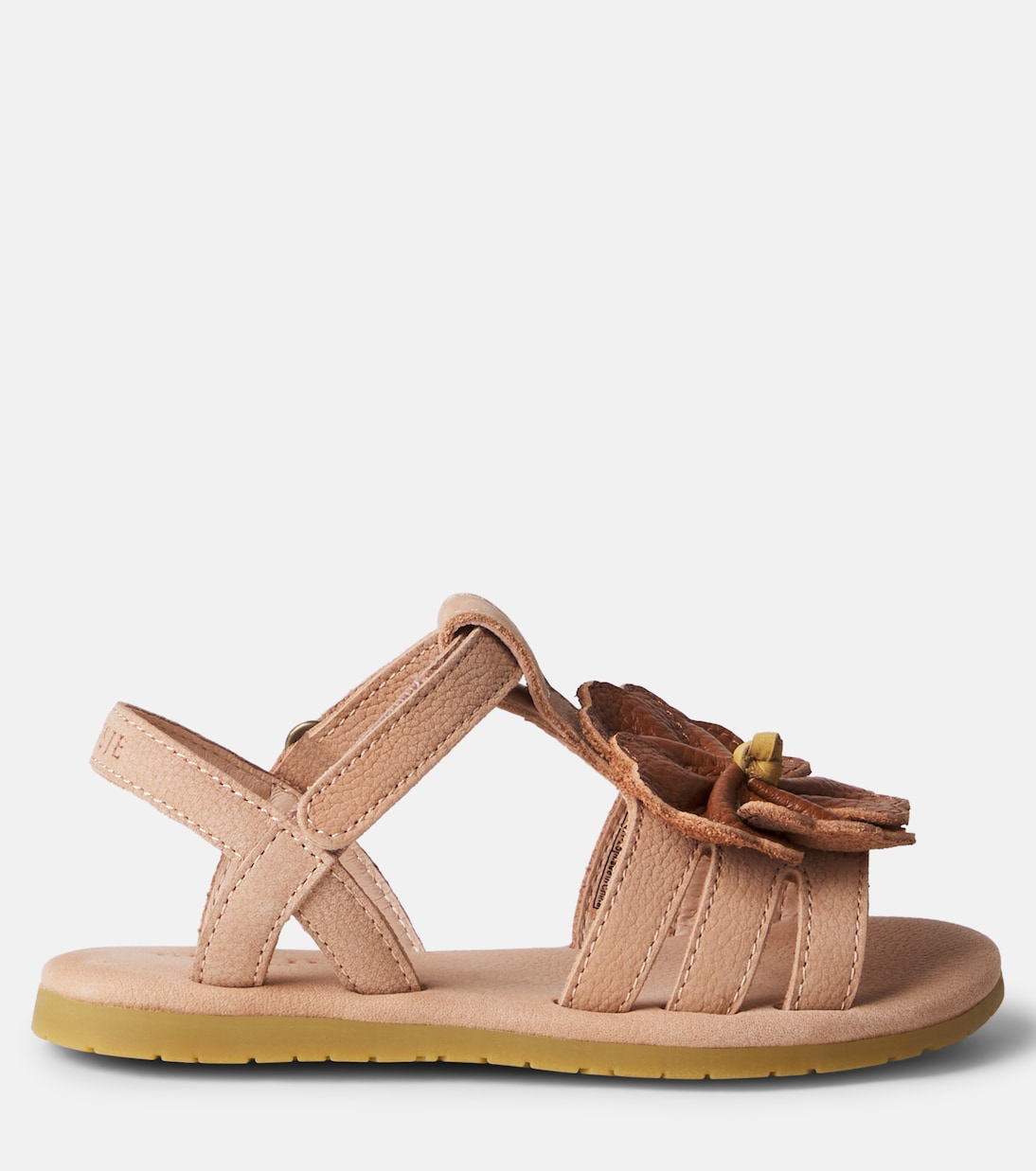 Sandalias Iles de piel con aplique floral | Donsje