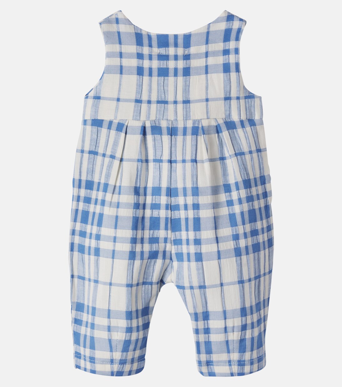 Baby Morera checked cotton and linen jumpsuit | 1 + in the Family