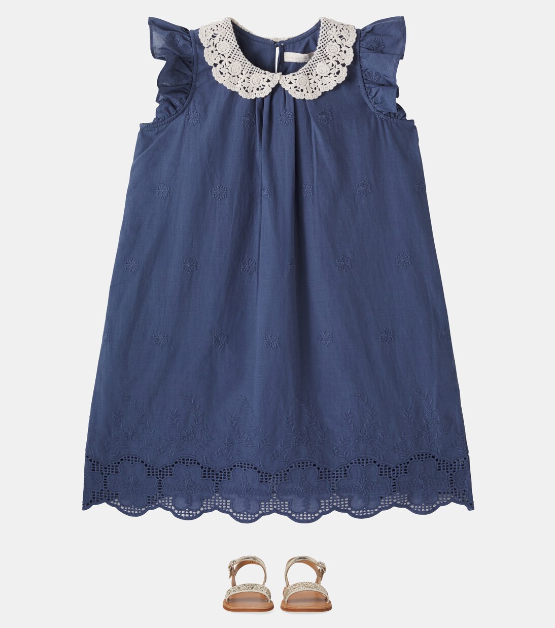 Antonella embroidered cotton dress | C'era Una Volta