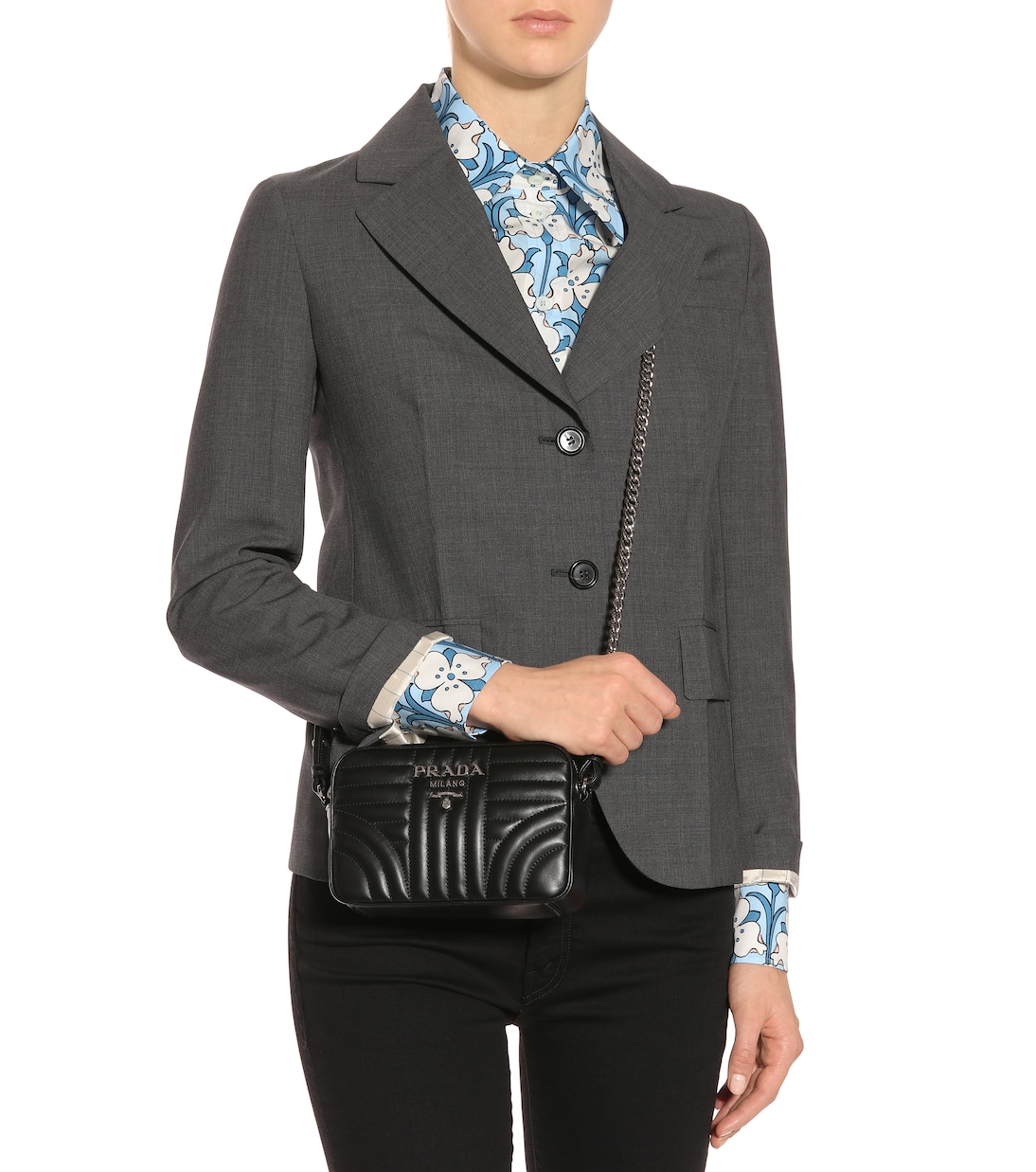 Borsa a tracolla Diagramme in pelle | Prada