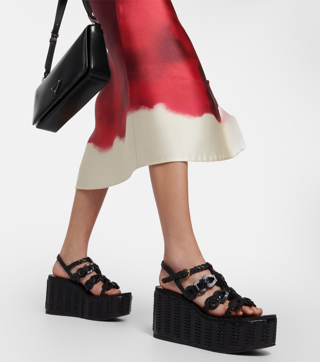 Sandali in pelle con platform | Prada