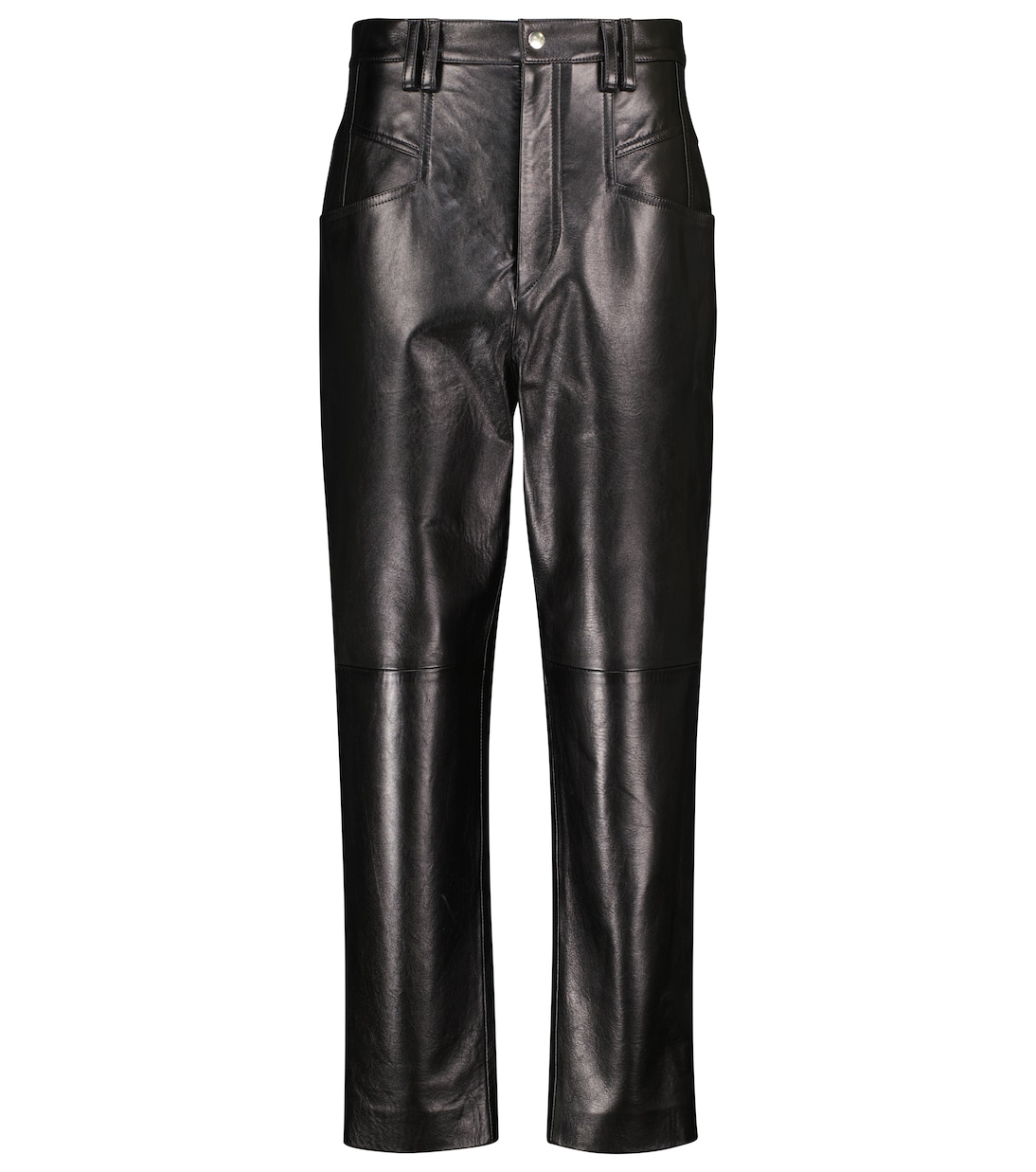 High-Rise-Hose Dipadelac aus Leder | Isabel Marant