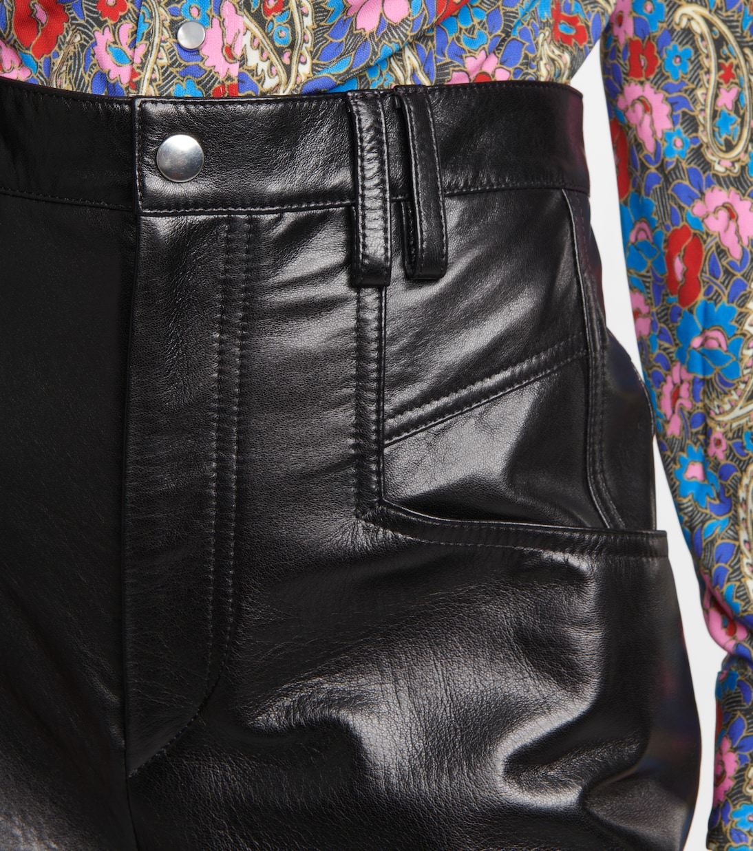 High-Rise-Hose Dipadelac aus Leder | Isabel Marant