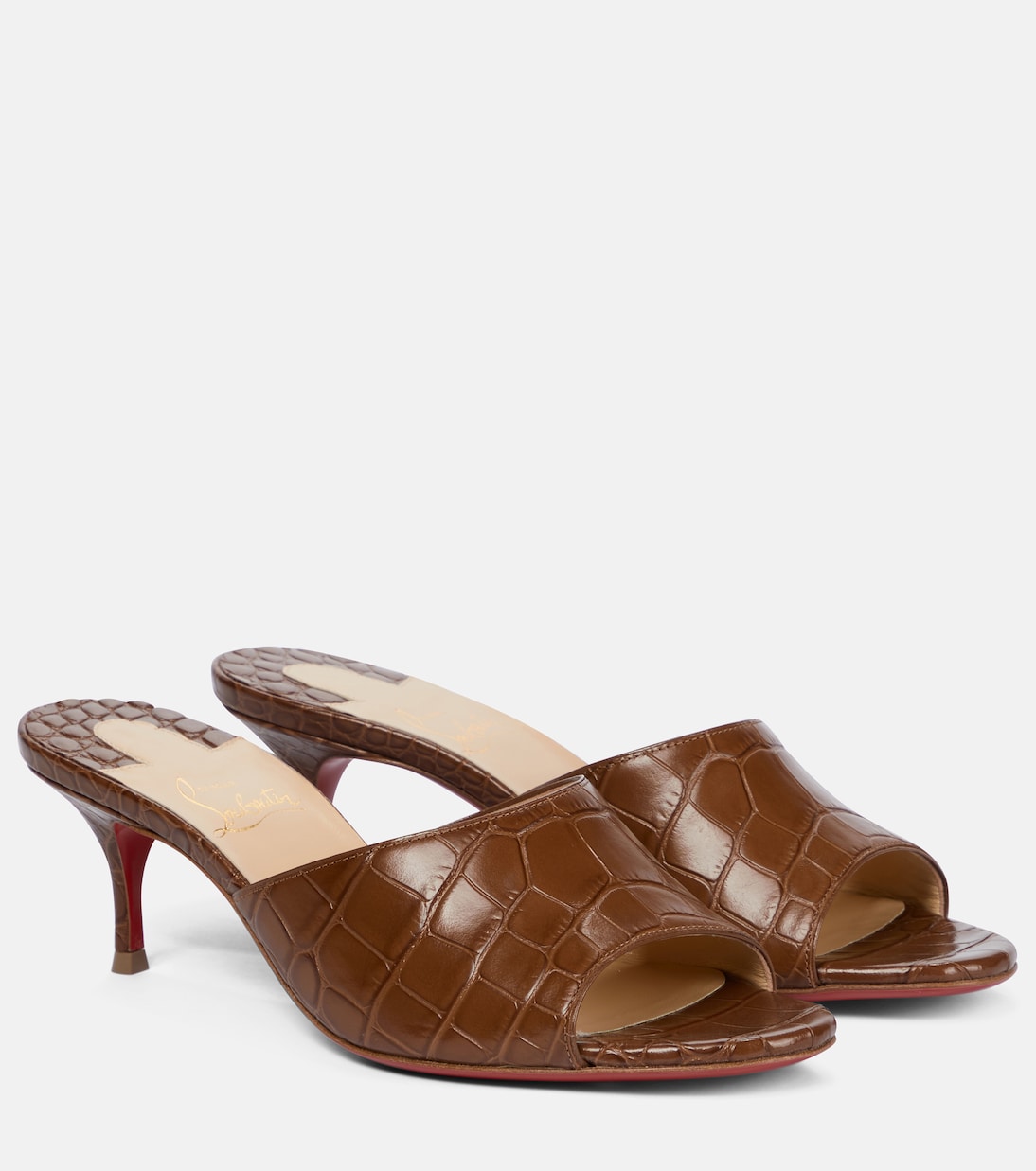 Sandali East Mule 55 in pelle stampata | Christian Louboutin