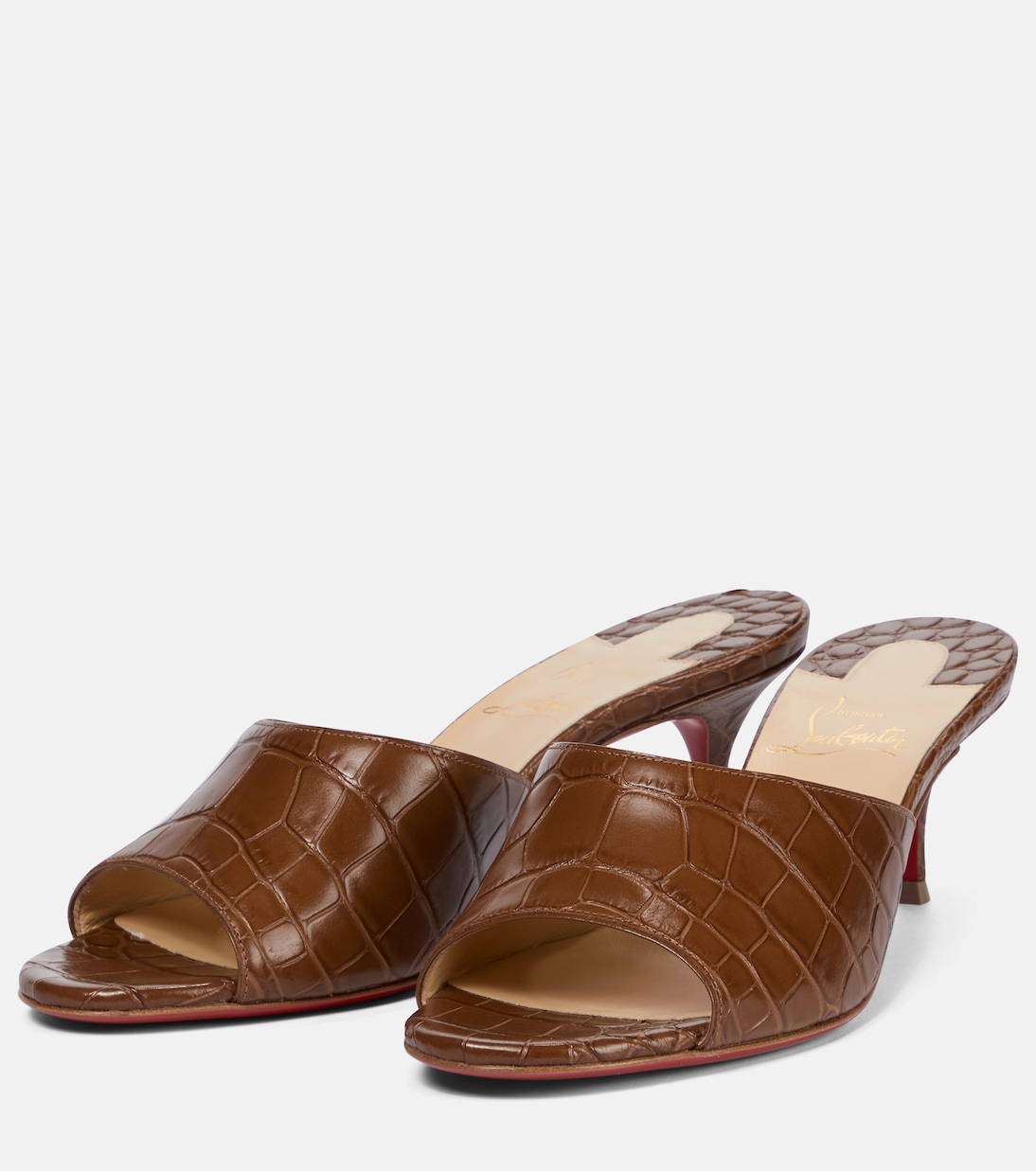 Sandali East Mule 55 in pelle stampata | Christian Louboutin
