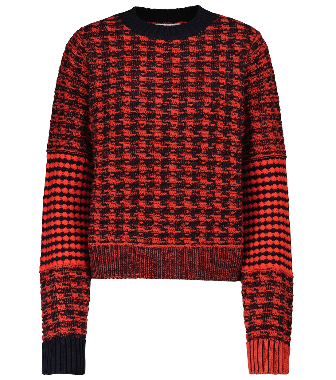 Pullover in lana e cotone pied-de-poule | Victoria Beckham