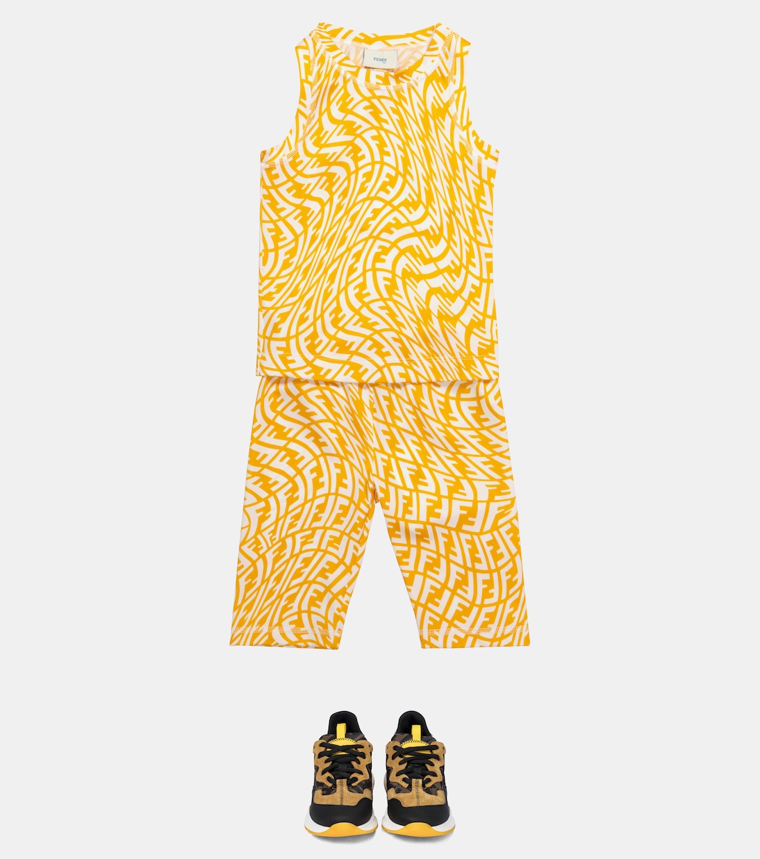 Tank top FF de tejido técnico | Fendi Kids
