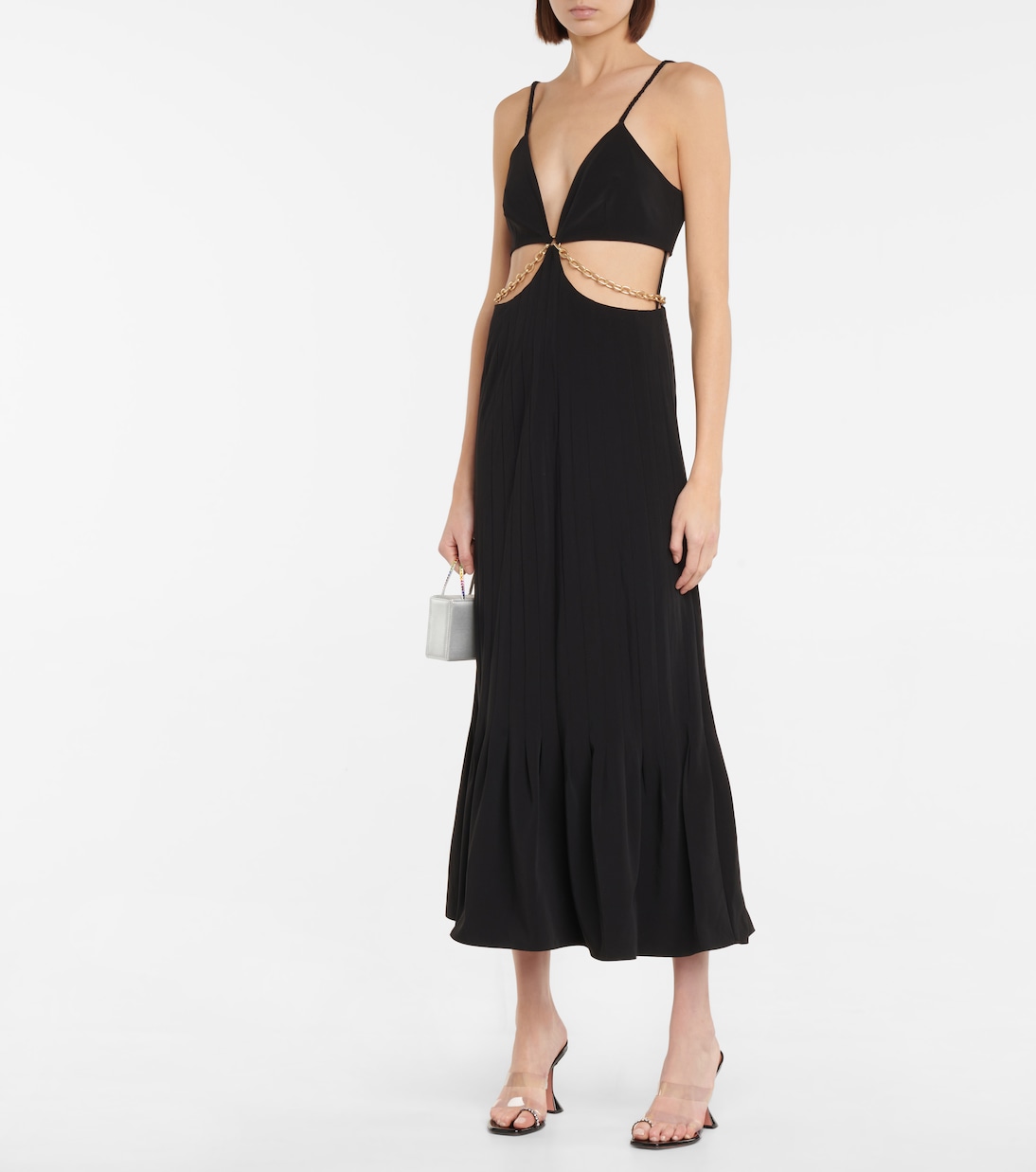 Vestido midi Ayla de sarga | Simkhai