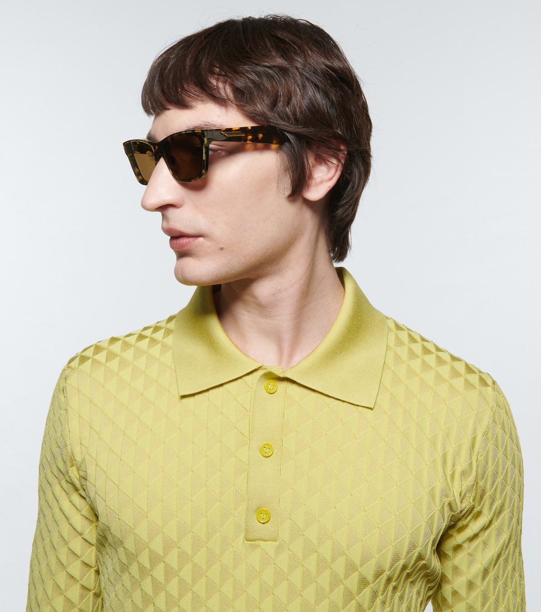 Occhiali da sole in acetato tartarugato | Bottega Veneta