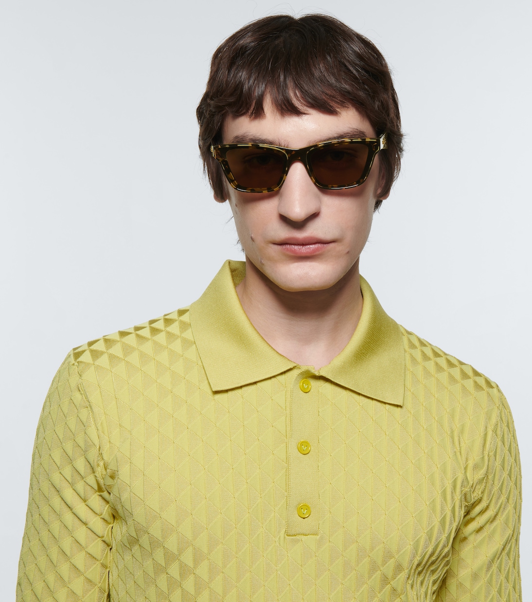 Occhiali da sole in acetato tartarugato | Bottega Veneta