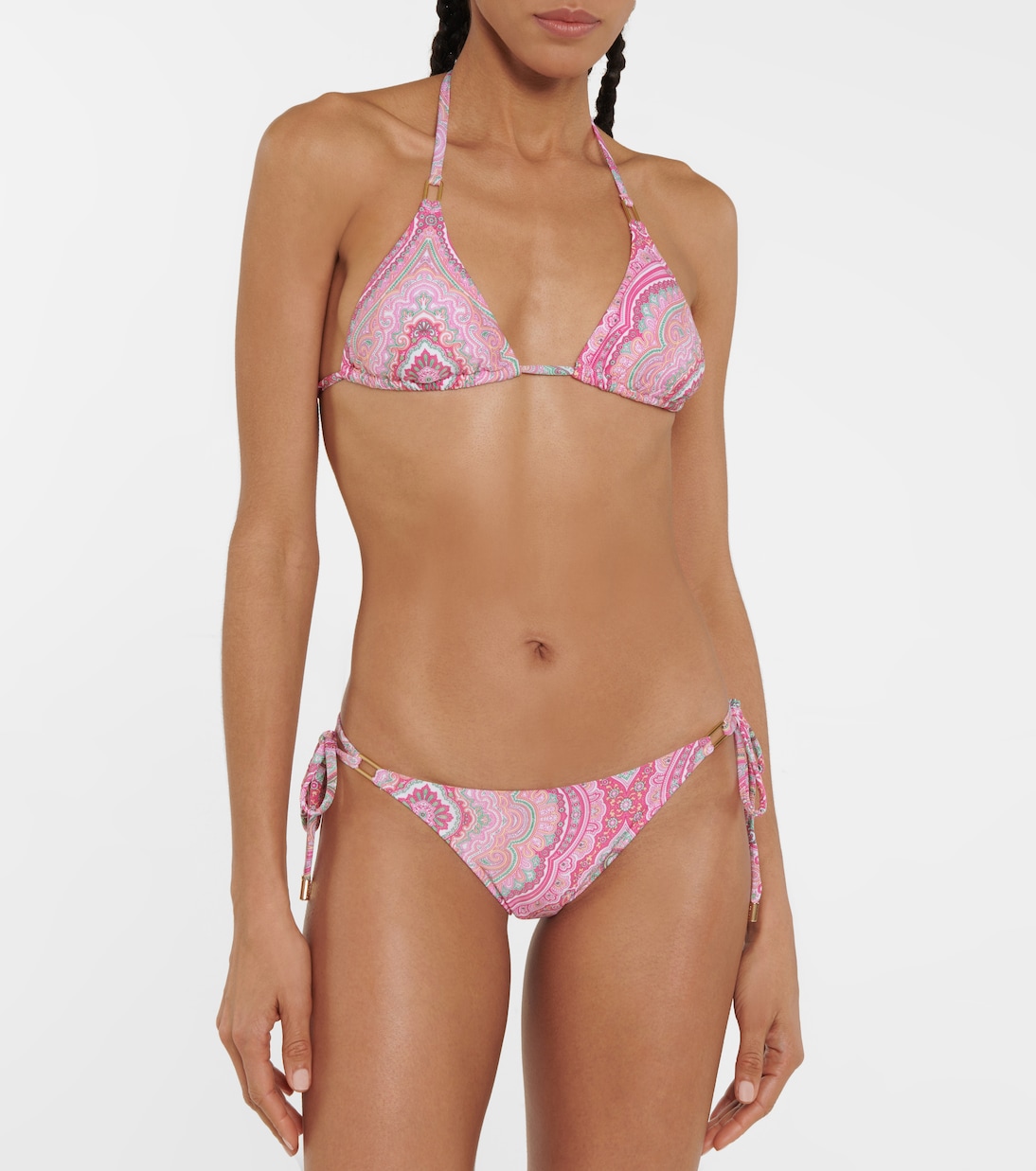 Cancun paisley triangle bikini top | Melissa Odabash