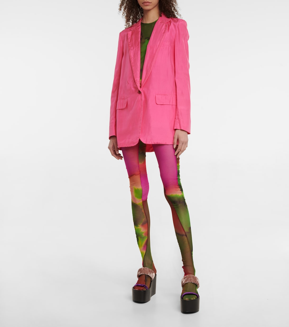 Ruched printed tights | Dries Van Noten