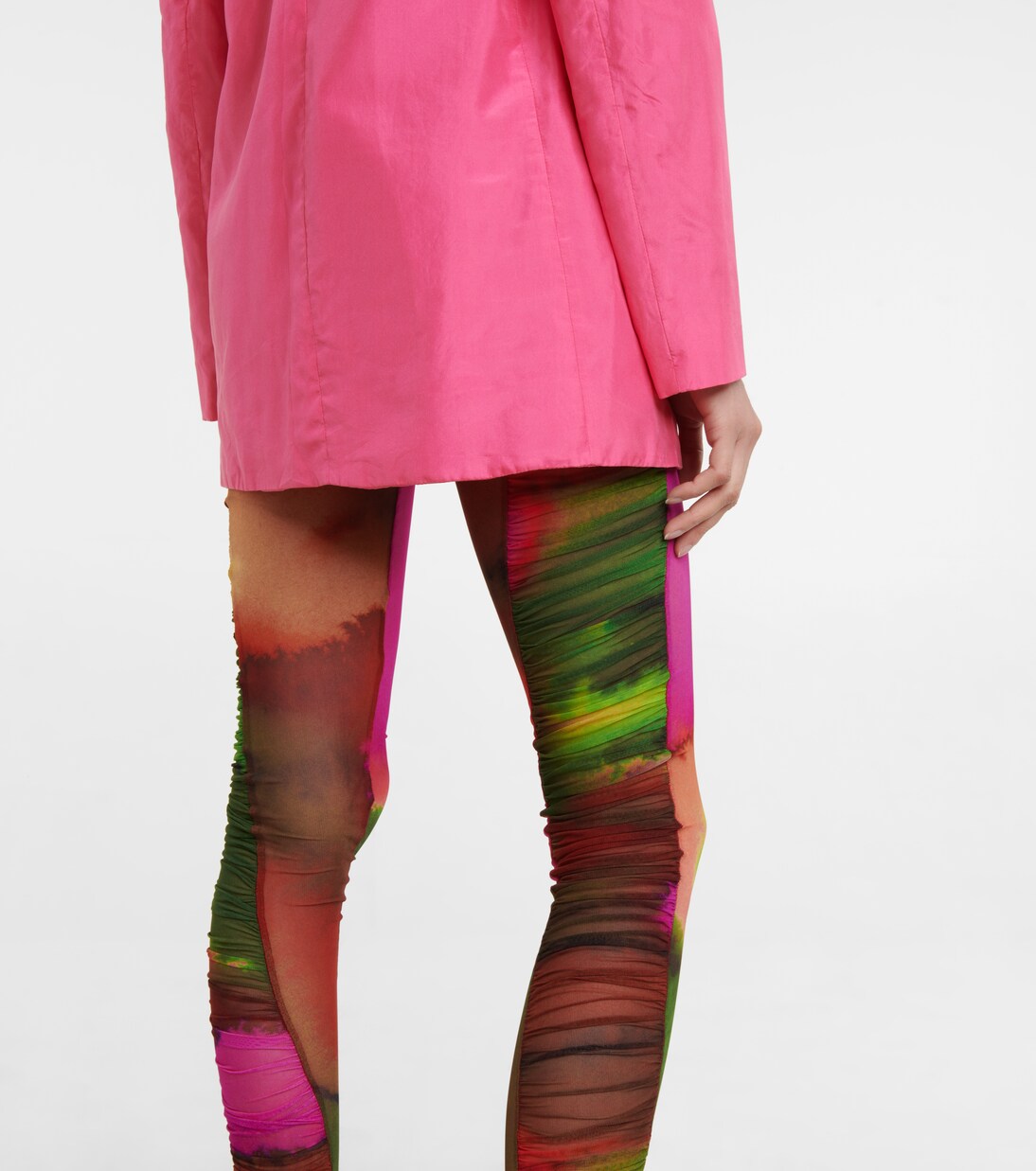 Ruched printed tights | Dries Van Noten