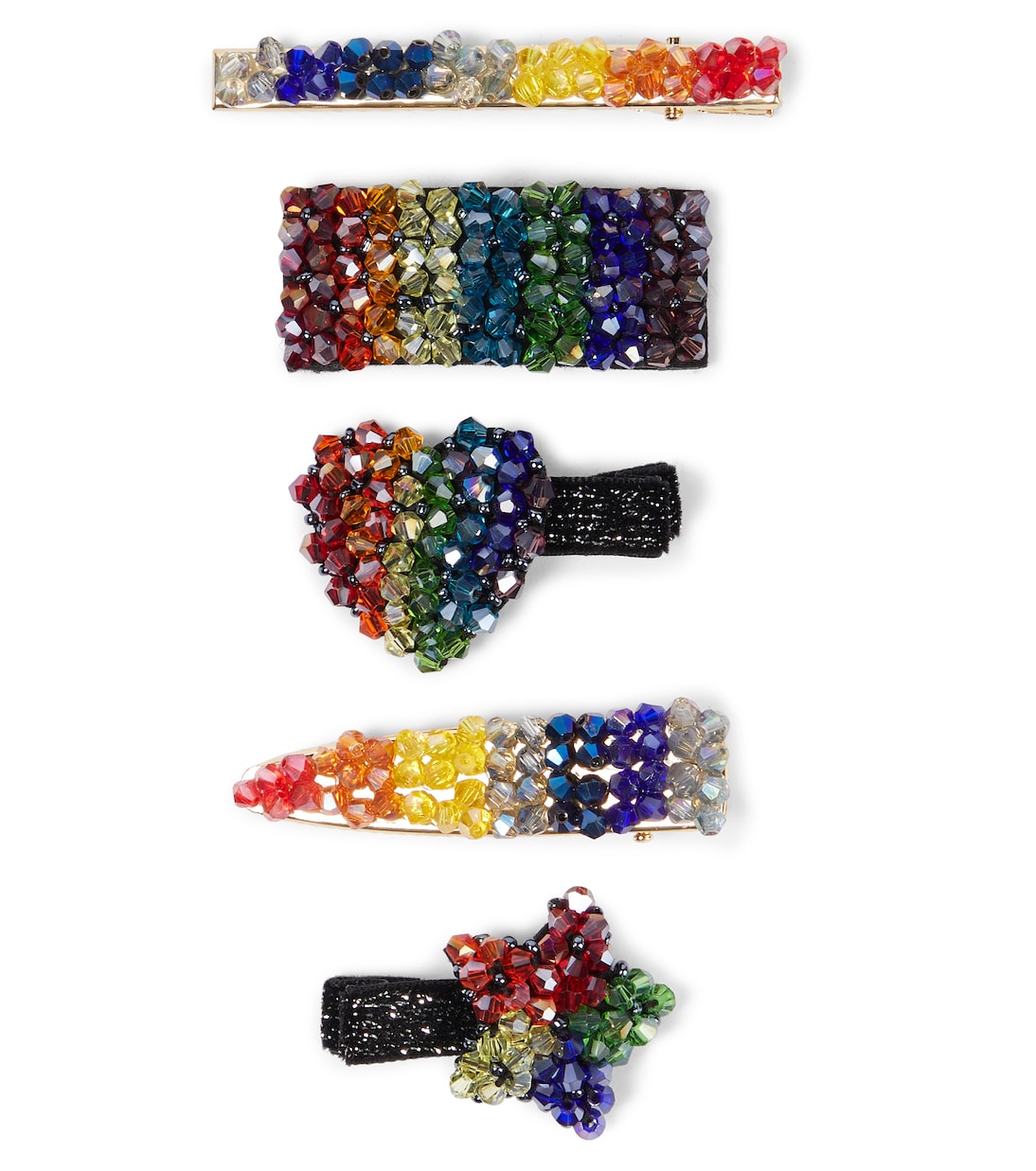 Set of 5 embellished hair clips | Monnalisa