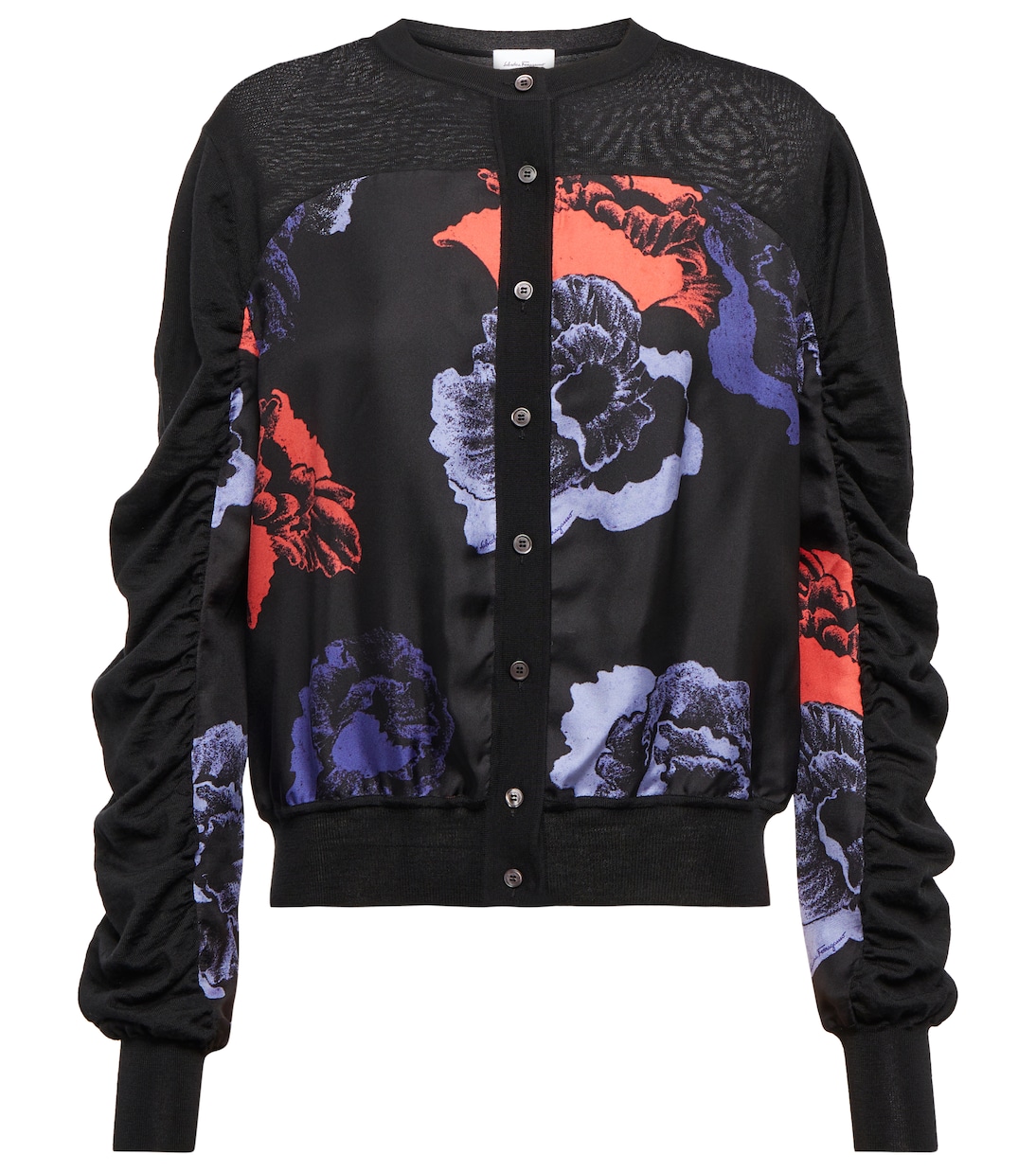 Cárdigan de lana virgen floral | Ferragamo