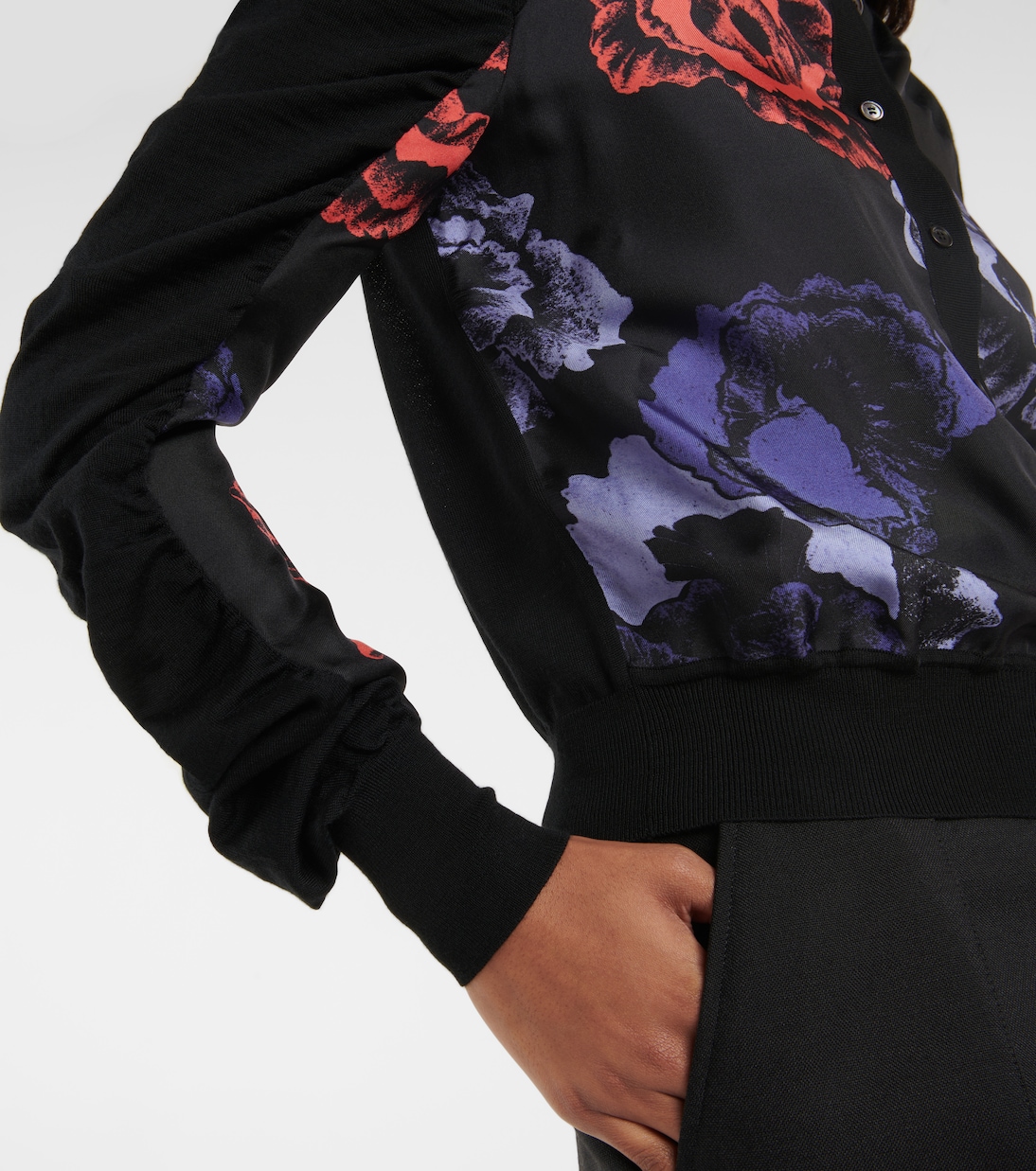 Cárdigan de lana virgen floral | Ferragamo