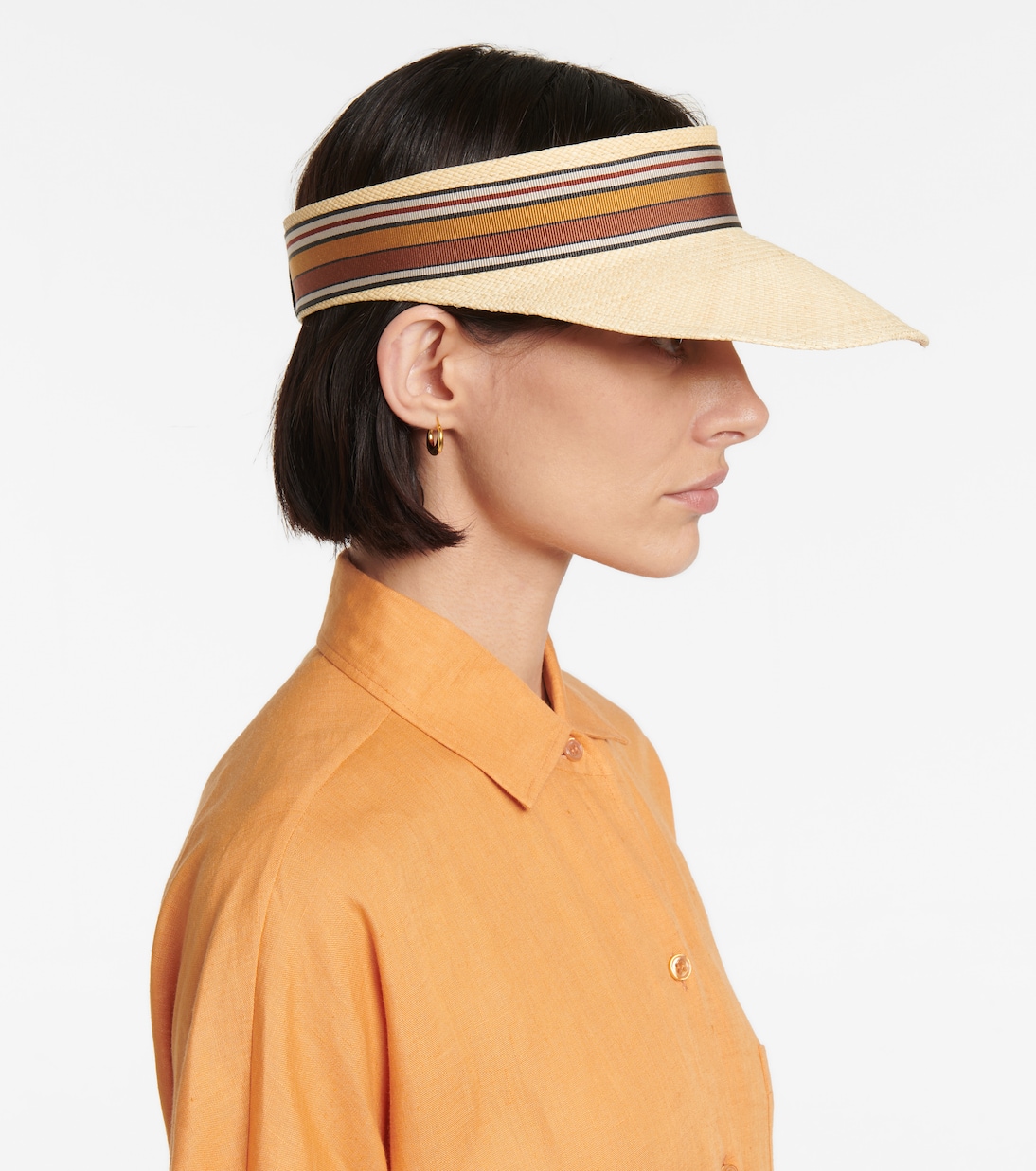 Cappello in paglia Loro Piana con motivo righe, stile casual per giovani