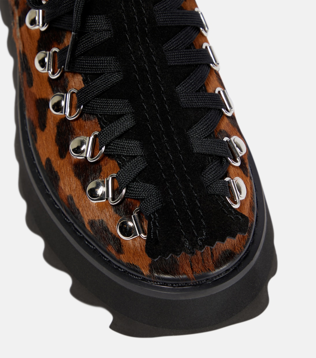 Leopard-print calf hair ankle boots | Junya Watanabe
