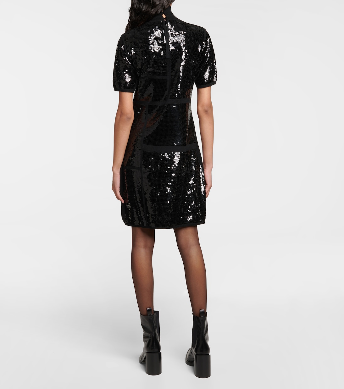 Sequined wool-blend minidress | Joseph