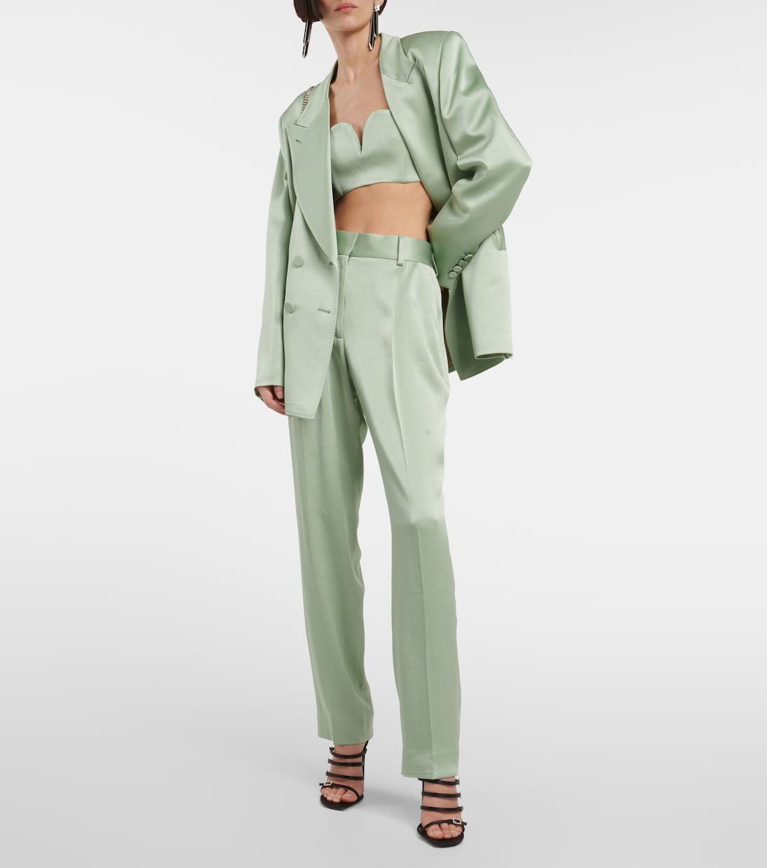 Sujetador bandeau Clyde de satén | Blazé Milano