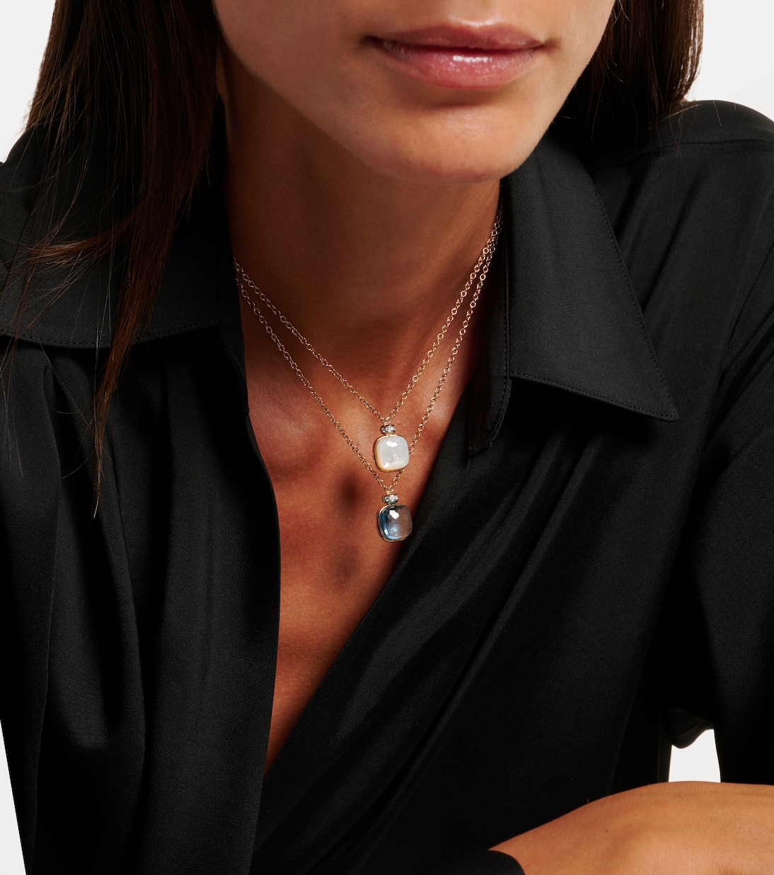 Collier Nudo en or 18 ct, topaze et diamants | Pomellato