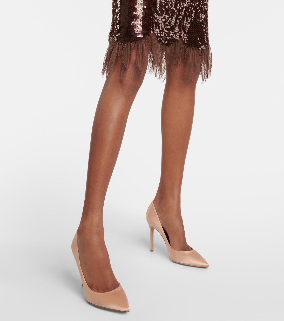 Gianvito 105 satin pumps | Gianvito Rossi