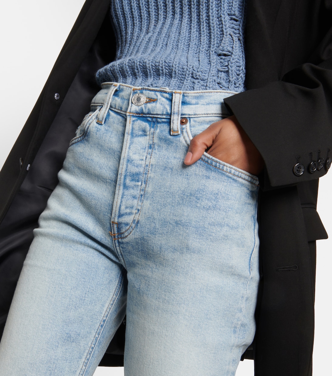 70s high-rise split-hem bootcut jeans | Re/Done