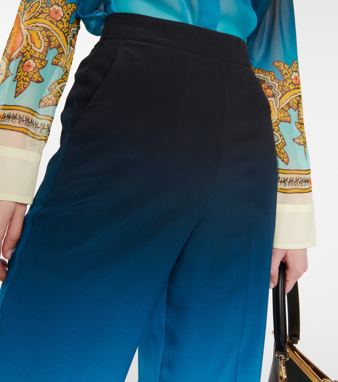 Pantalon ample imprimé en soie | Etro