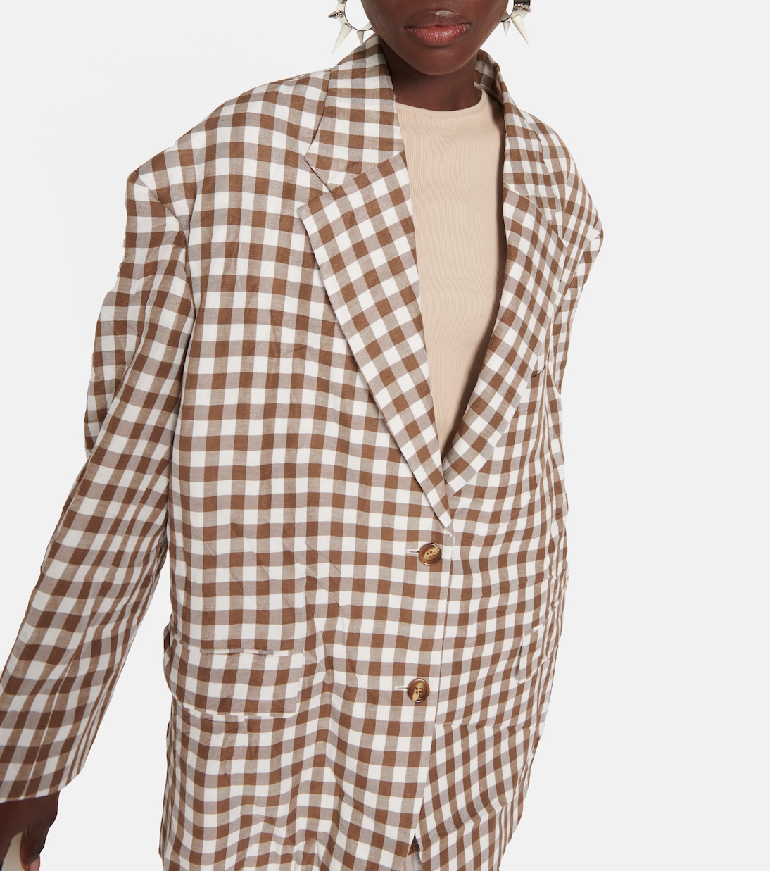 Blazer en mezcla de lino oversized | Acne Studios