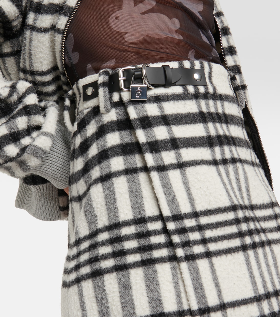 Checked wool-blend miniskirt | JW Anderson