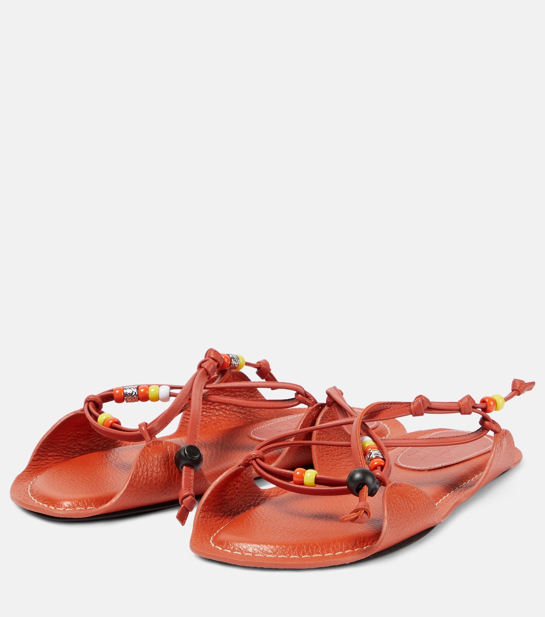X No Vacancy Inn beaded leather sandals | Marni