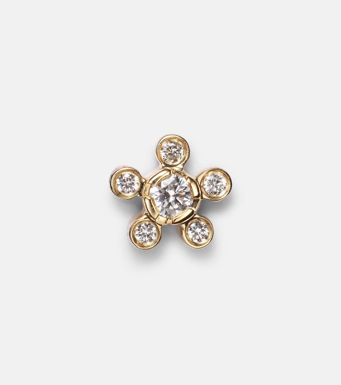 Orecchino singolo in oro 18kt con diamanti 