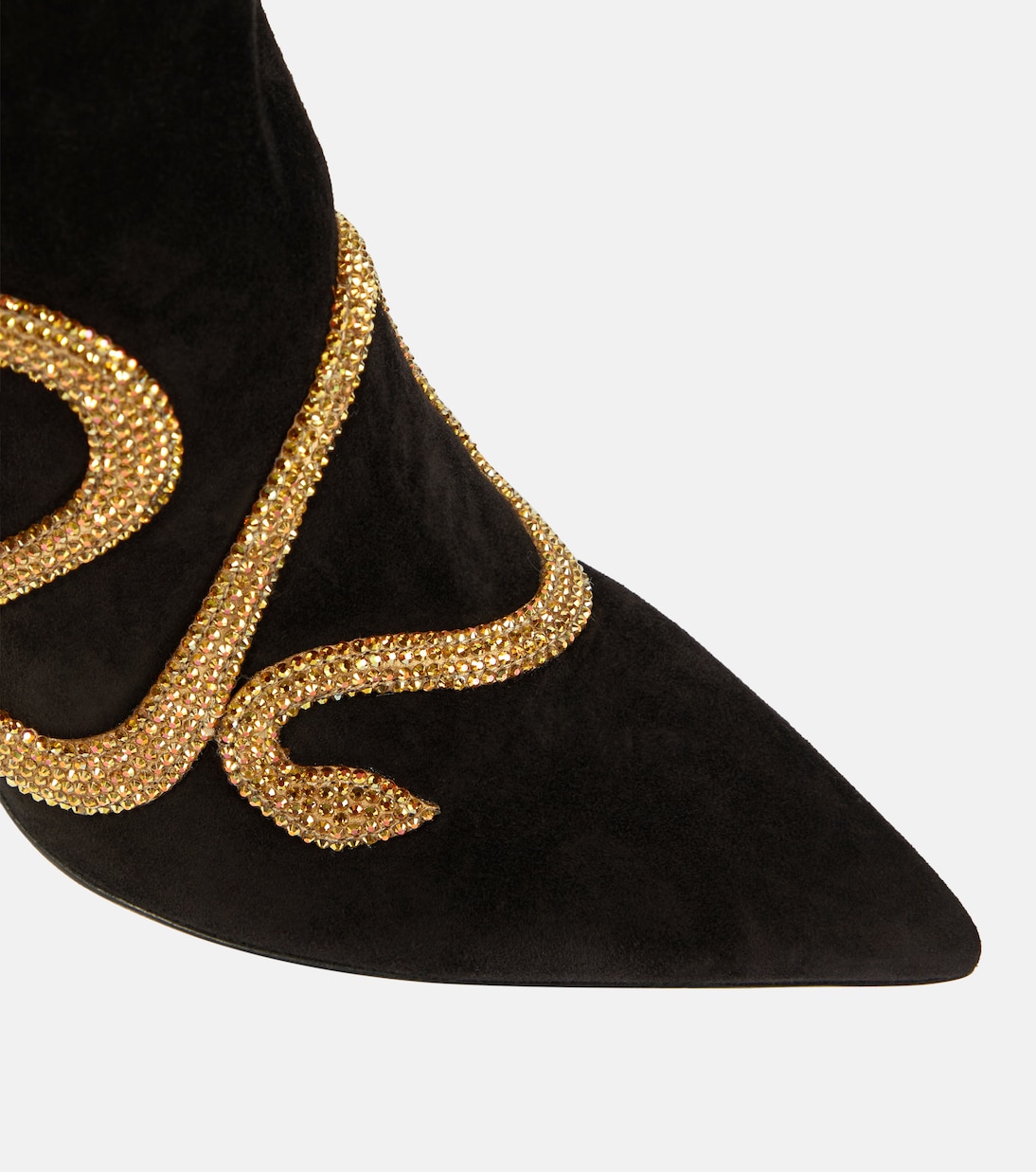 Verzierte Stiefel Morgana aus Veloursleder | Rene Caovilla