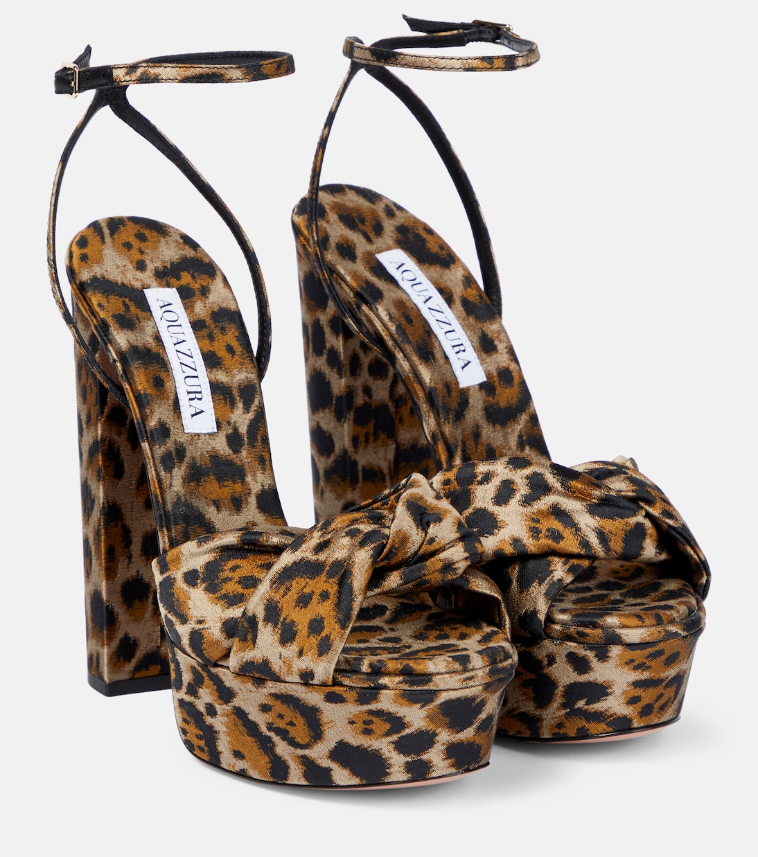 Olie Plateau 140 leopard-print sandals | Aquazzura