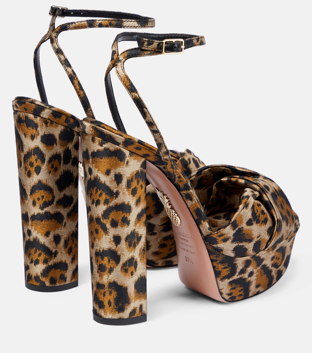 Olie Plateau 140 leopard-print sandals | Aquazzura