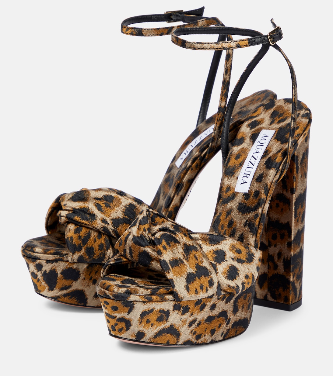 Olie Plateau 140 leopard-print sandals | Aquazzura