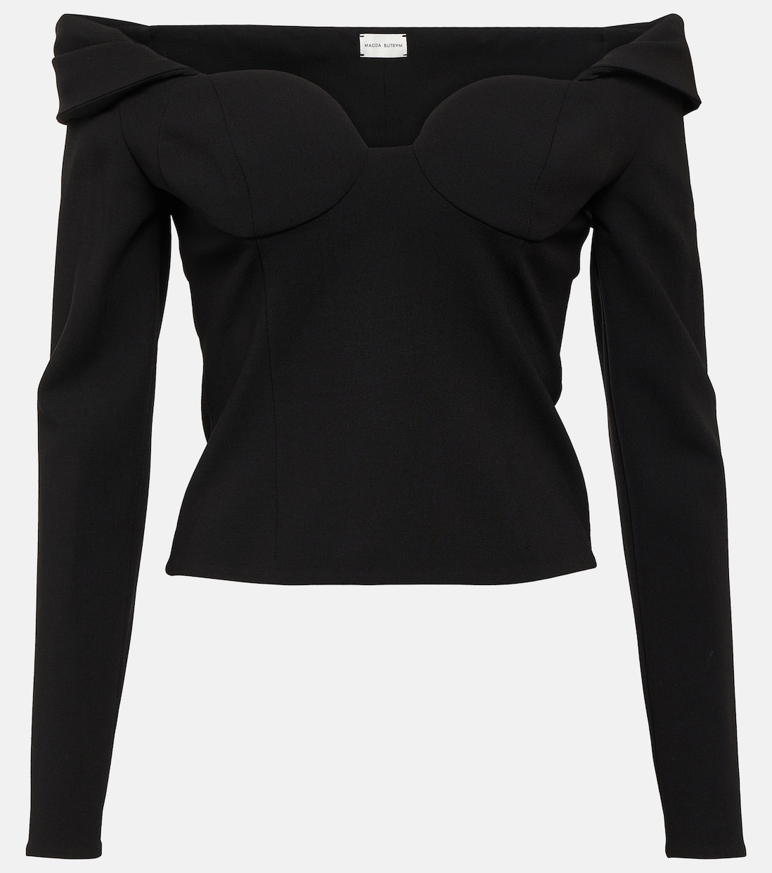 Off-Shoulder-Top aus einem Wollgemisch | Magda Butrym