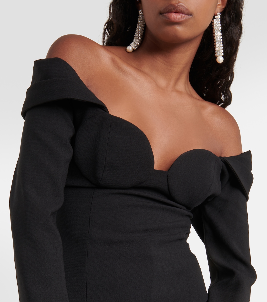 Off-Shoulder-Top aus einem Wollgemisch | Magda Butrym