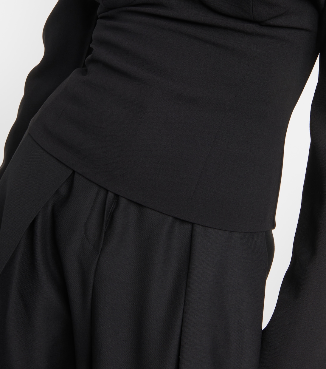 Off-Shoulder-Top aus einem Wollgemisch | Magda Butrym