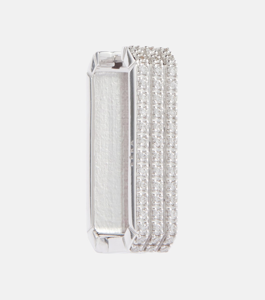 Boucle d’oreille unique Long Candy en or blanc 18 ct et diamants | Eéra