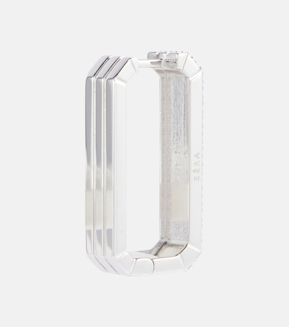 Boucle d’oreille unique Long Candy en or blanc 18 ct et diamants | Eéra