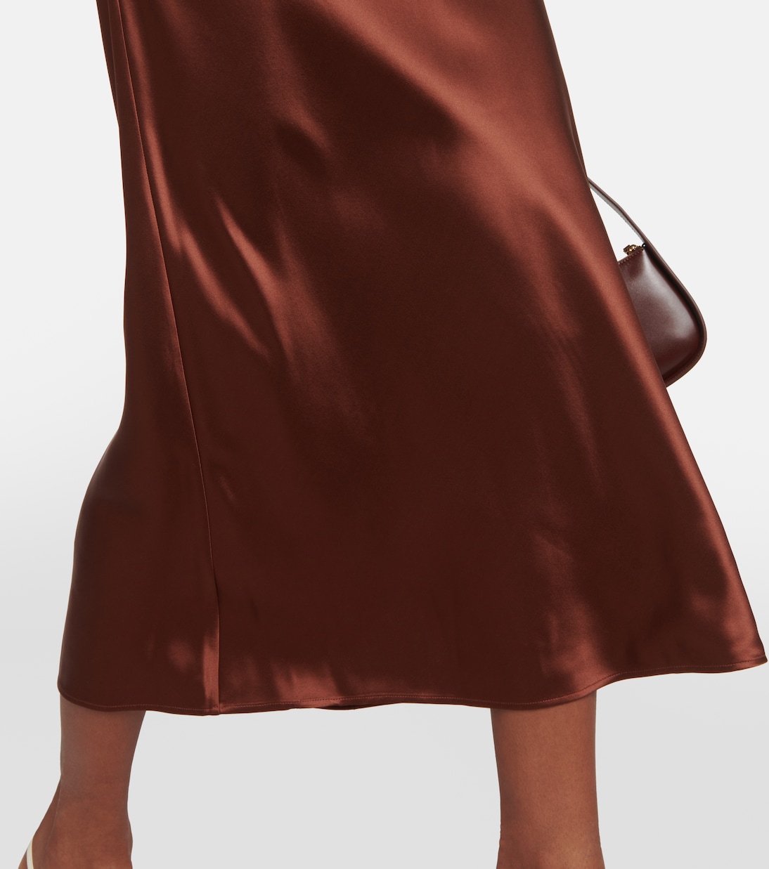 Robe midi Clea en satin de soie | Joseph