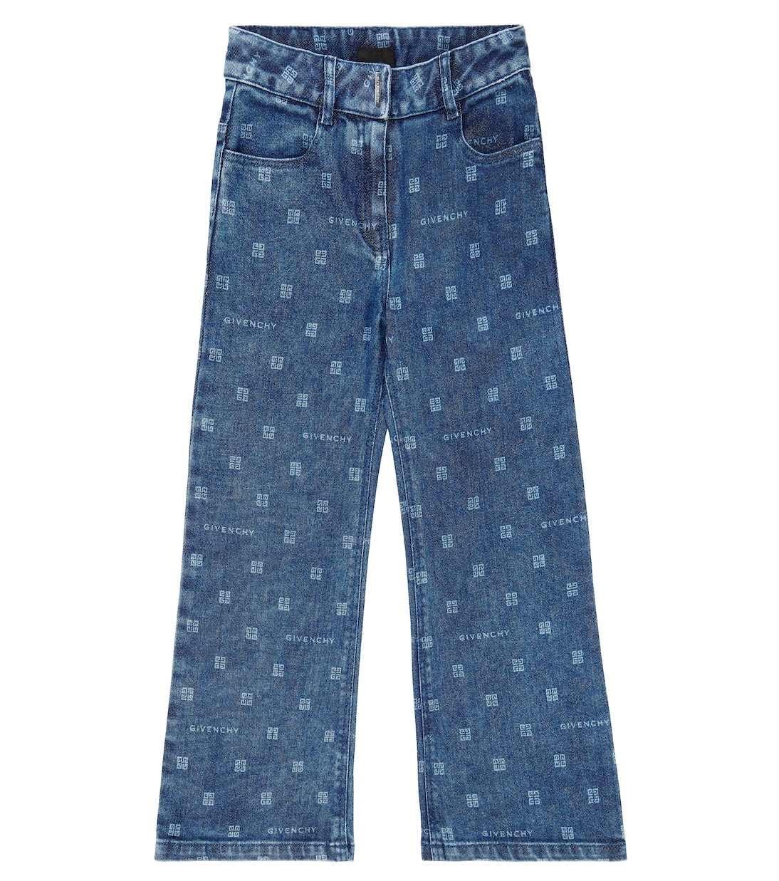 Jeans in misto cotone a gamba larga | Givenchy Kids