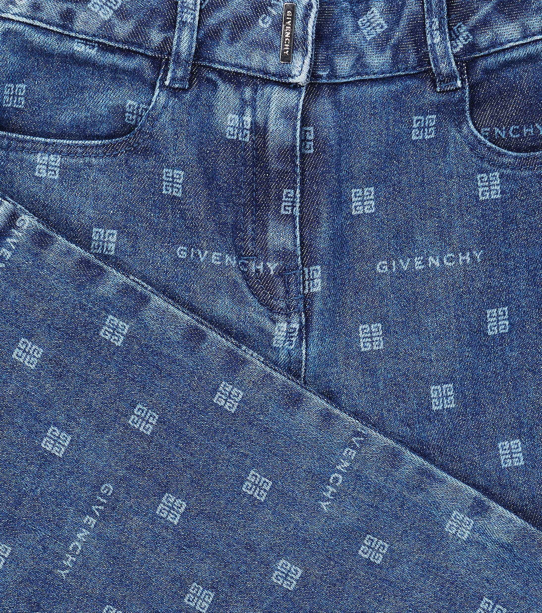 Jeans in misto cotone a gamba larga | Givenchy Kids