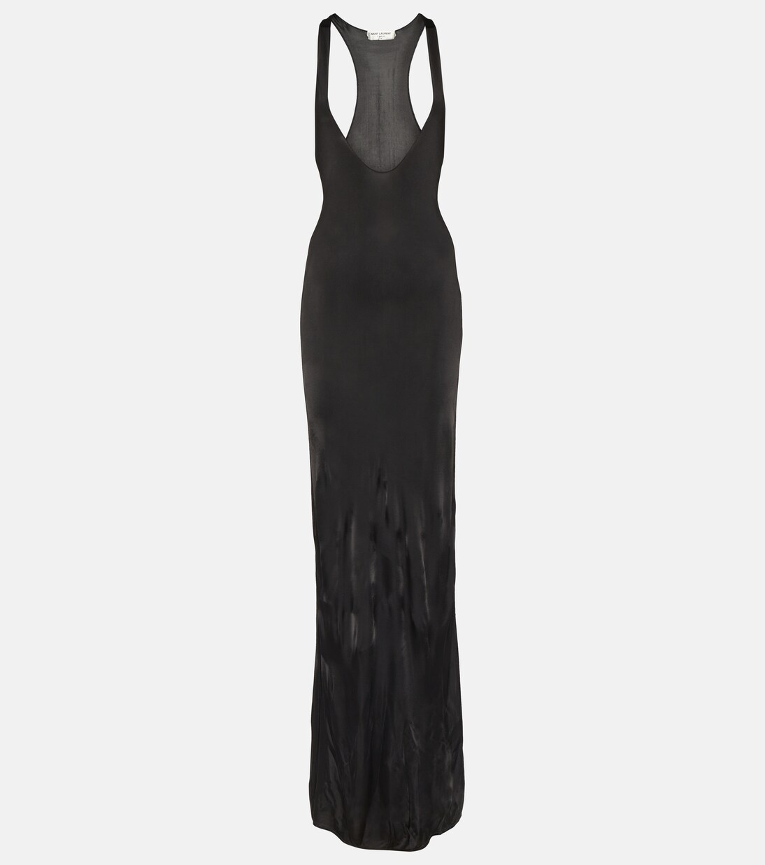 Vestido largo sin mangas de diseño moderno por Saint Laurent para jóvenes